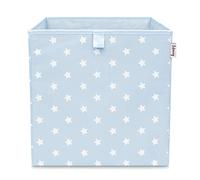 LIFENEY Boîte de rangement avec motif étoilé bleu clair - Boîte à jouets avec étoiles - Convient aux étagères cubiques - Boîte de rangement pour chambre d'enfant - Panier de rangement comme accessoire