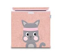 LIFENEY Boîte de rangement chat avec couvercle 33 x 33 cm