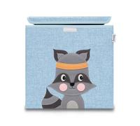 Boîte de rangement en tissu pour enfant "raton laveur" avec couvercle, compatible Ikea Kallax Lifeney Coloré