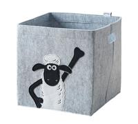 LIFENEY meets Shaun le mouton Boîte de rangement pour enfants - Boîte en feutre avec le mouton emblématique pour ranger les jouets - 30 x 30 x 30 cm adaptée aux étagères cubes classiques