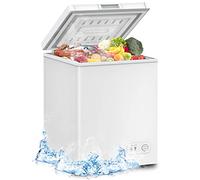 LifePlus - Congélateur de poitrine compact, 7 températures réglables avec panier amovible, congélateur à porte ouverte sur le dessus pour appartement et maison (3,5 pieds cubes)