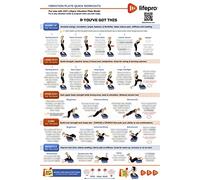 Lifepro Affiche d'exercices avec plaque vibrante pour tout le corps - Suggestions d'entraînement et instructions détaillées (français non garanti) dans un tableau d'entraînement pratique (français