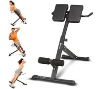 LifePro Banc d'hyperextension pliable pour chaise romaine et station de dips - Extension de dos multifonction pour le haut du corps, entraînement de la force du bas du corps, capacité de poids de 150
