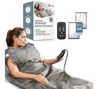 Lifepro BioRemedy Couverture de sauna infrarouge - Sauna portable à infrarouge lointain pour la détox, la tension et la relaxation - Température réglable (45 à 80 °C) - Comprend un sac de transport et