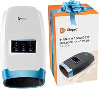 Lifepro Legra Masseur pour les Mains avec Chaleur et Vibrations, 5 Modes de Massage, Rechargeable USB-C, Appareil Portable pour Soulager le Tunnel Carpien et les Douleurs du Poignet, Blanc