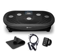LifePro Machine d'exercice à Plaque vibrante Rumblex Plus 4D pour Usage Domestique, Plateforme vibrante Corps Entier avec télécommande, écran LCD et Bandes de résistance - Noir
