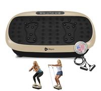 LifePro Vibration Plate Training Device - Hexaplate for Lymphatic Drainage and Weight Loss - with LED Display, Remote Control, and Quiet Motor (Light Gold)