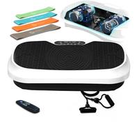 LifePro Waver Mini Plateforme Vibrante avec Télécommande et Bandes - Plateforme Vibrante Corps Entier pour Drainage Lymphatique et Tonification, 99 Vitesses, 10 Programmes (Blanc)
