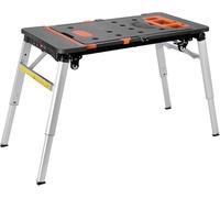 LIFERUN 7en1 Etabli Pliant, Établi Pliable,Plateforme de Travail avec Prise Intégrée,Pieds en Métal Hauteur Réglable,Chariot Portable Pliable avec 4 pcs Roue,Échafaudage pour Les Travail de Bricolage