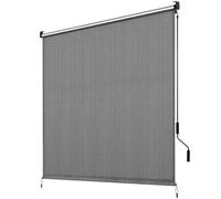 LIFERUN Auvent vertical 180x180 cm,Store Vertical,Toile d'ombrage HDPE pour pergola de terrasse,Auvent de balcon,Tube en aluminium avec commande à manivelle sans fil,pour balcon,Terrasse,Jardin, 1 PCS