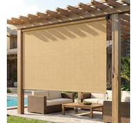 LIFERUN Auvent vertical 300x240 cm,Store Vertical,Toile d'ombrage HDPE pour pergola de terrasse,Auvent de balcon,Tube en aluminium avec commande à manivelle sans fil,pour balcon,Terrasse,Jardin, 1 PCS