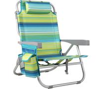 LIFERUN Chaise Pliante de Plage en Alliage d'Aluminium, Chaise Pliante Légère et Portable comme Un Sac à Dos, Chaise de Camping, Inclinable, Charge Maximale de 150 kg, Chaise Pliante d'Extérieur