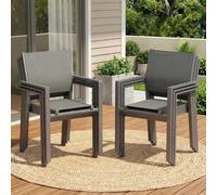 LIFERUN Lot de 6 chaises de Jardin empilables, chaises d'extérieur, 6 PCS