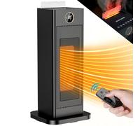 LIFERUN Radiateur soufflant, économie d'énergie, petit chauffage électrique avec thermostat et humidificateur, chauffage électrique oscillant à 90°, chauffage céramique PTC, silencieux