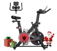 LIFERUN Vélo d'appartement à Résistance Magnétique Réglable, Vélo d'exercice Silencieux, velo Fitness d'intérieur avec ergomètre LCD, Guidon et Siège Réglables, Capacité de Charge 120KG