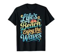 Life's A Beach Enjoy The Waves Vacances d'été ||- T-Shirt