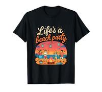 Life's a Beach Party Beach Squad Sunset Bonfire T-Shirt