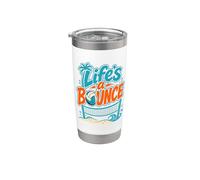 Life's a Bounce Beach Volley Summer Vibes Coastal Gobelet isotherme en acier inoxydable double paroi