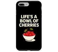Life's a Bowl of Cherry Jeu de Mots Amusant aux Fruits Coque pour iPhone 7 Plus/8 Plus