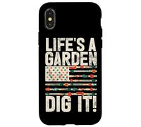 Life's A Garden Dig It Plantes de Jardinage Jardinier Agriculteur Coque pour iPhone X/XS
