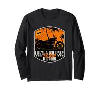 Life's A Journey Enjoy The Ride Vintage Biker Vibe Manche Longue