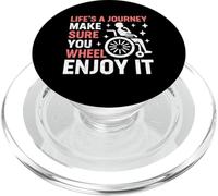 Life's a Journey Make Sure You Wheel Enjoy It Paraplégique PopSockets PopGrip pour MagSafe