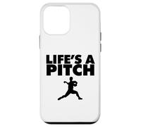 Life's a Pitch Funny Baseball Pitcher Life's a Pitch Coque pour iPhone 12 Mini