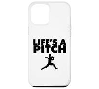 Life's a Pitch Funny Baseball Pitcher Life's a Pitch Coque pour iPhone 12 Pro Max