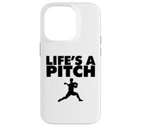 Life's a Pitch Funny Baseball Pitcher Life's a Pitch Coque pour iPhone 14 Pro
