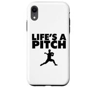Life's a Pitch Funny Baseball Pitcher Life's a Pitch Coque pour iPhone XR