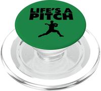 Life's a Pitch Funny Baseball Pitcher Life's a Pitch PopSockets PopGrip pour MagSafe