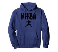 Life's a Pitch Funny Baseball Pitcher Life's a Pitch Sweat à Capuche