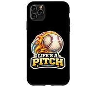 Life's A Pitch Jeu de Mots Amusant pour Joueur de Lanceur de Baseball Coque pour iPhone 11 Pro Max