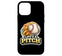 Life's A Pitch Jeu de Mots Amusant pour Joueur de Lanceur de Baseball Coque pour iPhone 12 Mini
