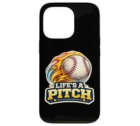Life's A Pitch Jeu de Mots Amusant pour Joueur de Lanceur de Baseball Coque pour iPhone 13 Pro