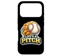 Life's A Pitch Jeu de Mots Amusant pour Joueur de Lanceur de Baseball Coque pour iPhone 17 Pro