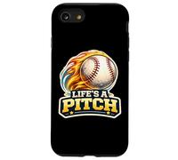 Life's A Pitch Jeu de Mots Amusant pour Joueur de Lanceur de Baseball Coque pour iPhone SE (2020) / 7/8