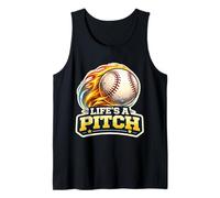 Life's A Pitch Jeu de Mots Amusant pour Joueur de Lanceur de Baseball Débardeur