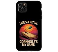 Life's A Pitch, My Game Fun de Cornhole Coque pour iPhone 11 Pro Max