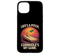 Life's A Pitch, My Game Fun de Cornhole Coque pour iPhone 15 Plus