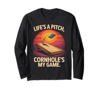 Life's A Pitch, My Game Fun de Cornhole Manche Longue