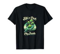 Lifes a Pitch Raquette de Jeu rétro Motif Pickleball T-Shirt