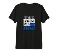 Life's Better at The Beach Lover Retro Vacation T-Shirt Haut de Gamme