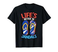 Lifes Better in Jandals Beach Tongs New Zealand Vibes T-Shirt