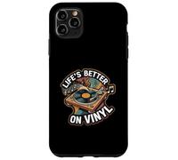 Life's Better on Vinyl Record Player Retro Music Lover Coque pour iPhone 11 Pro Max
