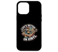 Life's Better on Vinyl Record Player Retro Music Lover Coque pour iPhone 12 Pro Max