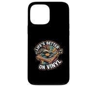 Life's Better on Vinyl Record Player Retro Music Lover Coque pour iPhone 13 Pro Max