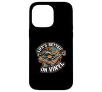 Life's Better on Vinyl Record Player Retro Music Lover Coque pour iPhone 14 Pro Max