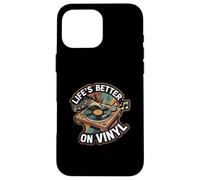 Life's Better on Vinyl Record Player Retro Music Lover Coque pour iPhone 16 Pro Max