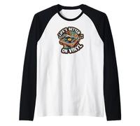 Life's Better on Vinyl Record Player Retro Music Lover Manche Raglan